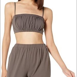 Susana Monaco Gathered Crop Top in Tornado Size S